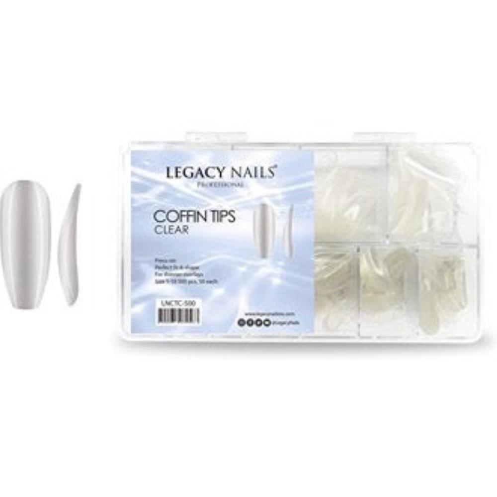 Legacy Nails Professional Nail Tips - Ideal for Acrylic, Gel or Smart Builder Ge